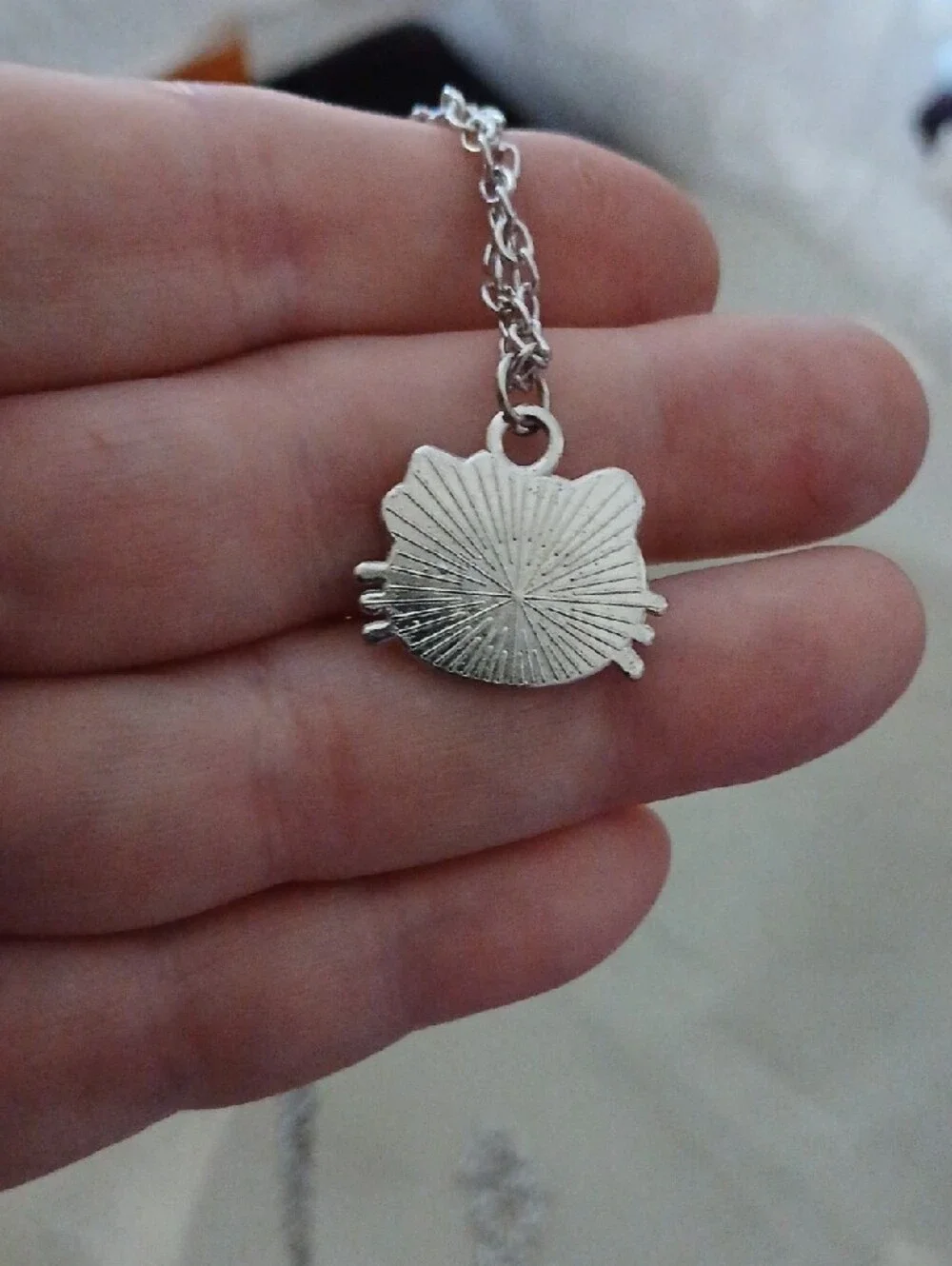 Hello Kitty White and Pink Enamel Pendant Necklace by Hello Kitty